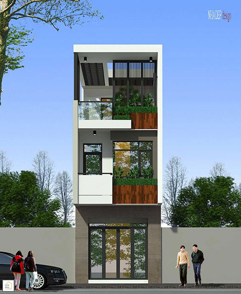 nhà phố 2 tầng đẹp